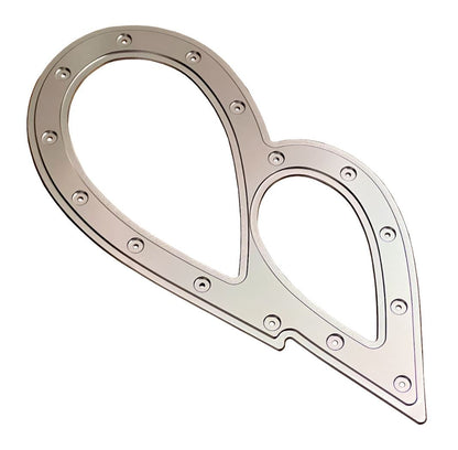 Exterior tear drop exhaust hood exit shield and trim guard for downpipe and wastegate, by Jack Spania Racing.