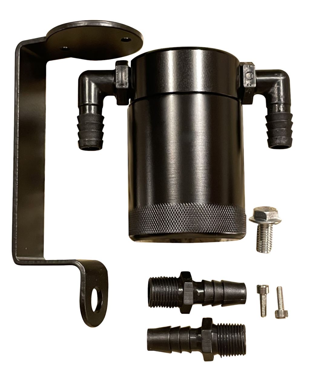 Jack Spania Racing 2015-2021 Dodge Charger Challenger Hellcat 6.2L engine oil separator catch can for engine parts.