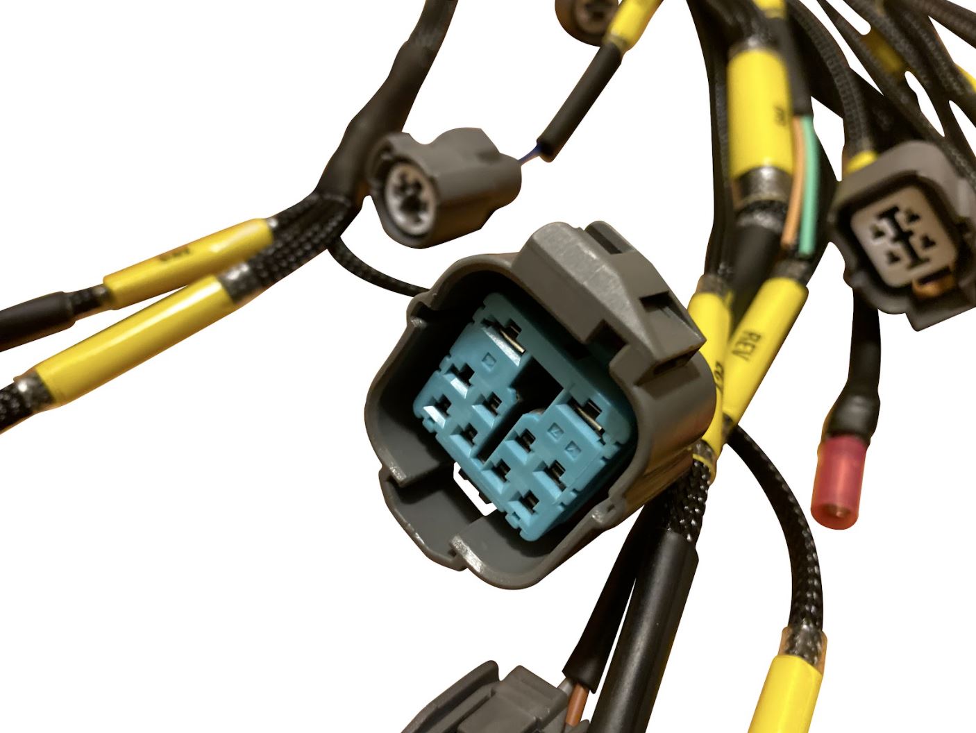 Jack Spania Racing OBD2 D Series and B Series tucked engine harness for Acura Integra DC 94-95 engine installation.