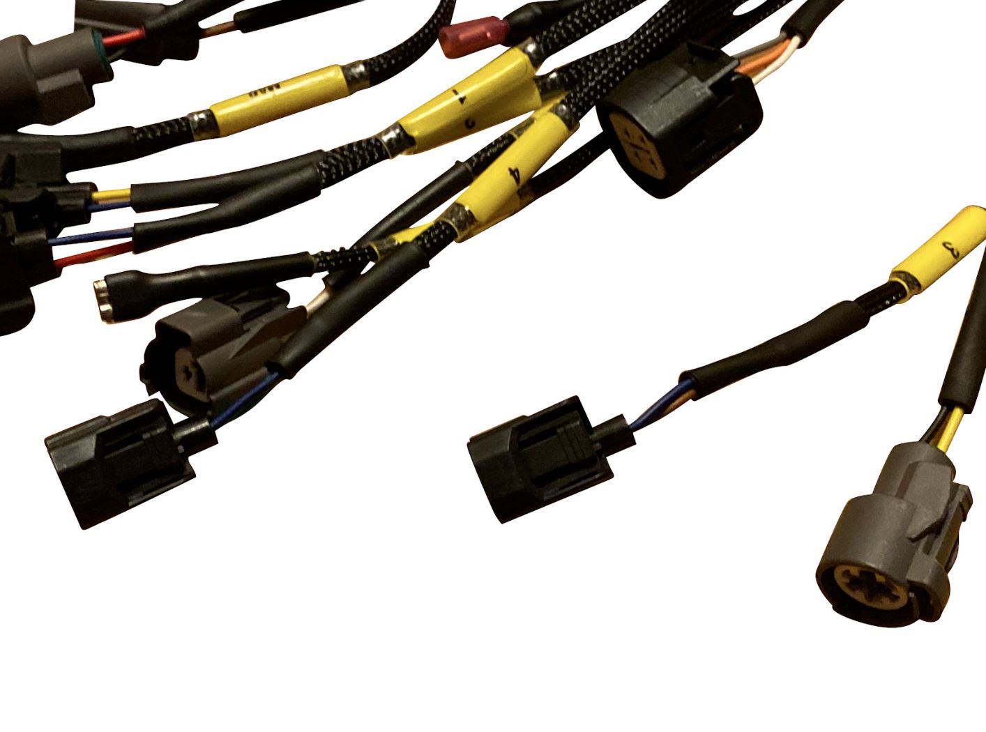 OBD2 D Series B Series tucked engine and sub harness for Acura Integra DC 94-95, compatible with Jack Spania Racing engine parts