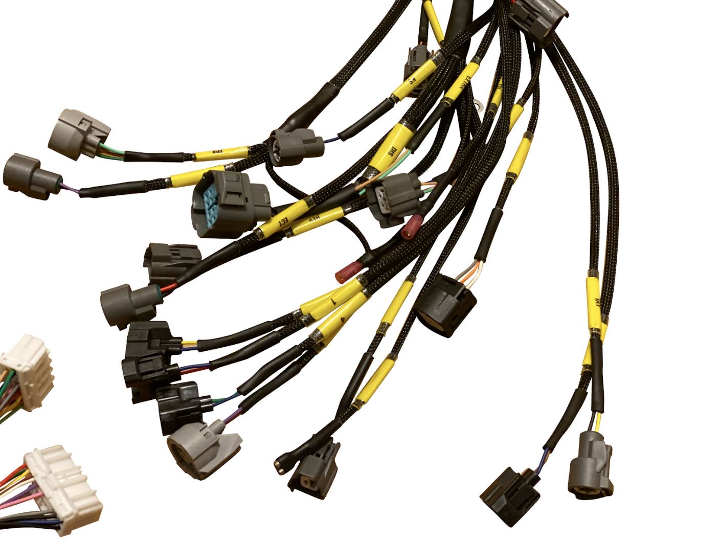OBD2 D Series B Series tucked engine and sub harness for Acura Integra DC 94-95, compatible with Jack Spania Racing engine parts