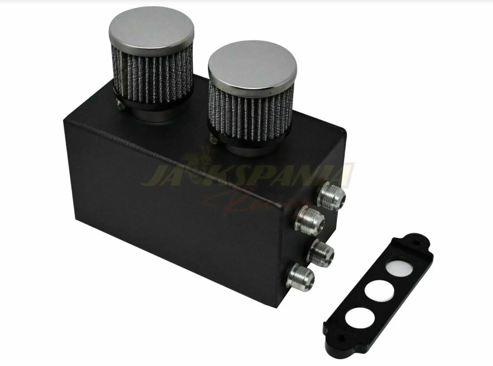 Jack Spania Racing Pro Series oil catch can with hoses for Honda Civic and Acura Integra 4-port -10AN engine parts.
