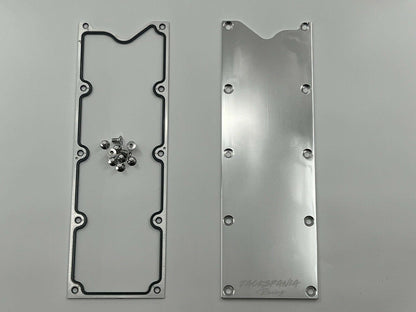 LS Gen 3 Valley Pan Cover with Gasket Plate and Knock Sensor Delete for LSX, LS1, LS6, LS2 engines by Jack Spania Racing