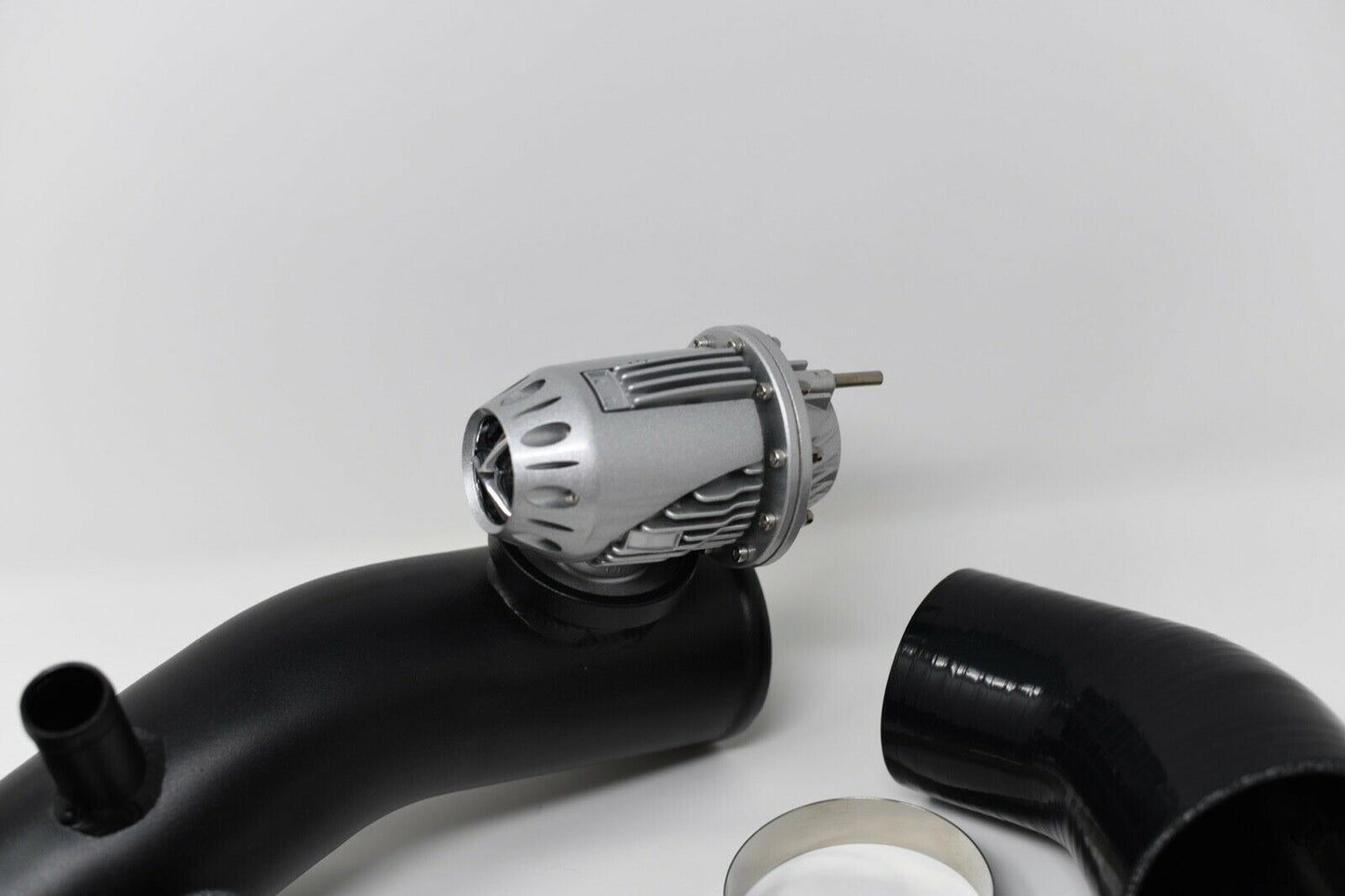 BMW N54 charge pipe kit with SSQV blow-off valve, engine parts for E84 and E90 models by Jack Spania Racing.