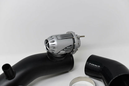 BMW N54 charge pipe kit with SSQV blow-off valve, engine parts for E84 and E90 models by Jack Spania Racing.