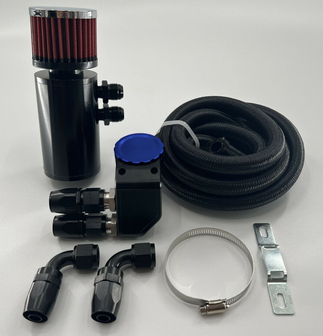 Jack Spania Racing Ultra Vent Oil Catch Can Valve Cap Kit for Honda Acura B D H K Series engine parts, 10AN fittings