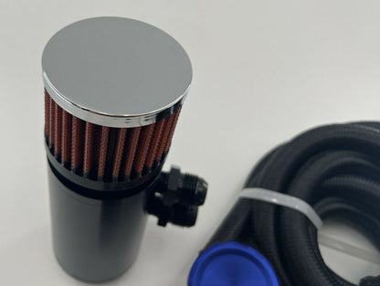 Jack Spania Racing Ultra Vent Oil Catch Can Valve Cap Kit for Honda Acura B D H K Series engine, featuring 10AN fittings.