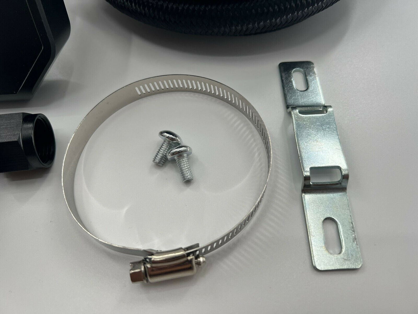 Jack Spania Racing Ultra Vent Oil Catch Can Valve Cap Kit for Honda Acura B D H K Series engines with 10AN fittings.