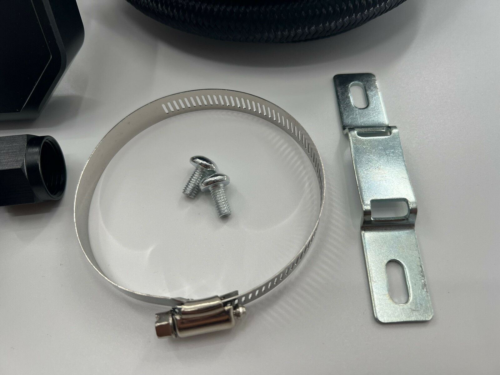 Jack Spania Racing Ultra Vent Oil Catch Can Valve Cap Kit for Honda Acura B D H K Series engines with 10AN fittings.