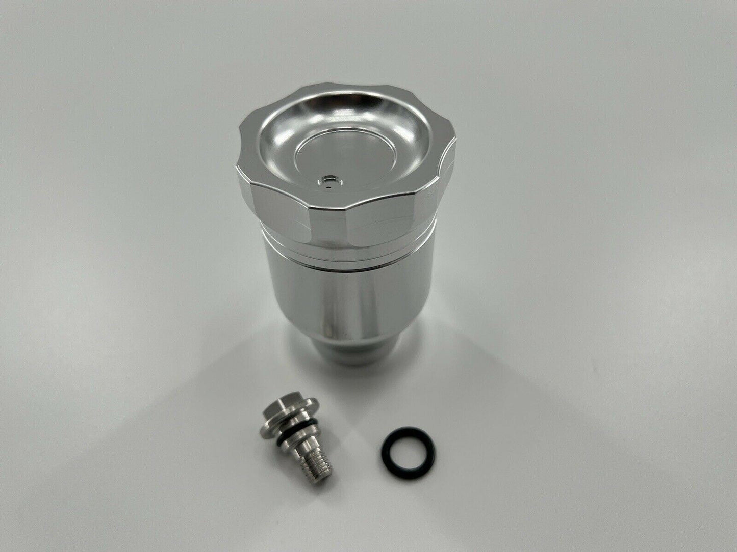 Jack Spania Racing clutch master cylinder reservoir for OEM CMC Civic EG EK, Integra DC2 Si, and CRX transmission parts.