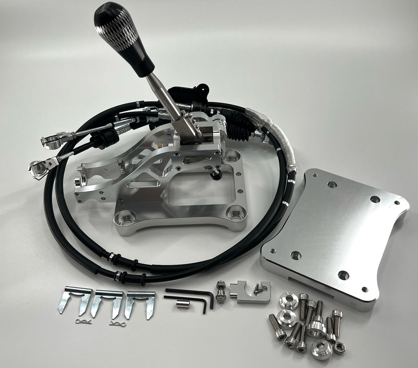 Billet Shifter Shift Box Base Plate & Cables Kit