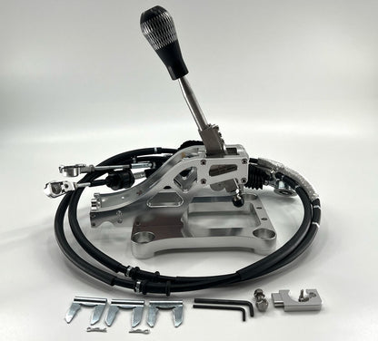 Jack Spania Racing billet shifter shift box base plate and cables kit for TSX, TL, and Accord K Series transmission parts.