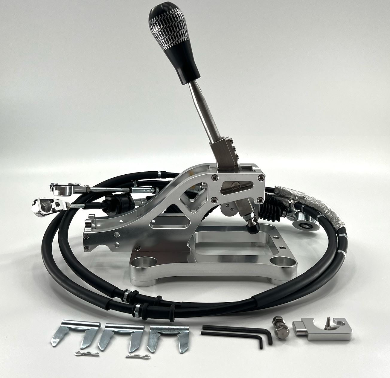 Billet Shifter Shift Box Base Plate & Cables Kit