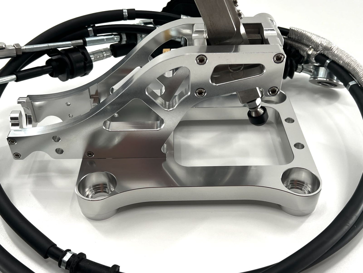 Jack Spania Racing billet shifter shift box base plate with cables kit for Honda TSX, TL, Accord K series transmission parts