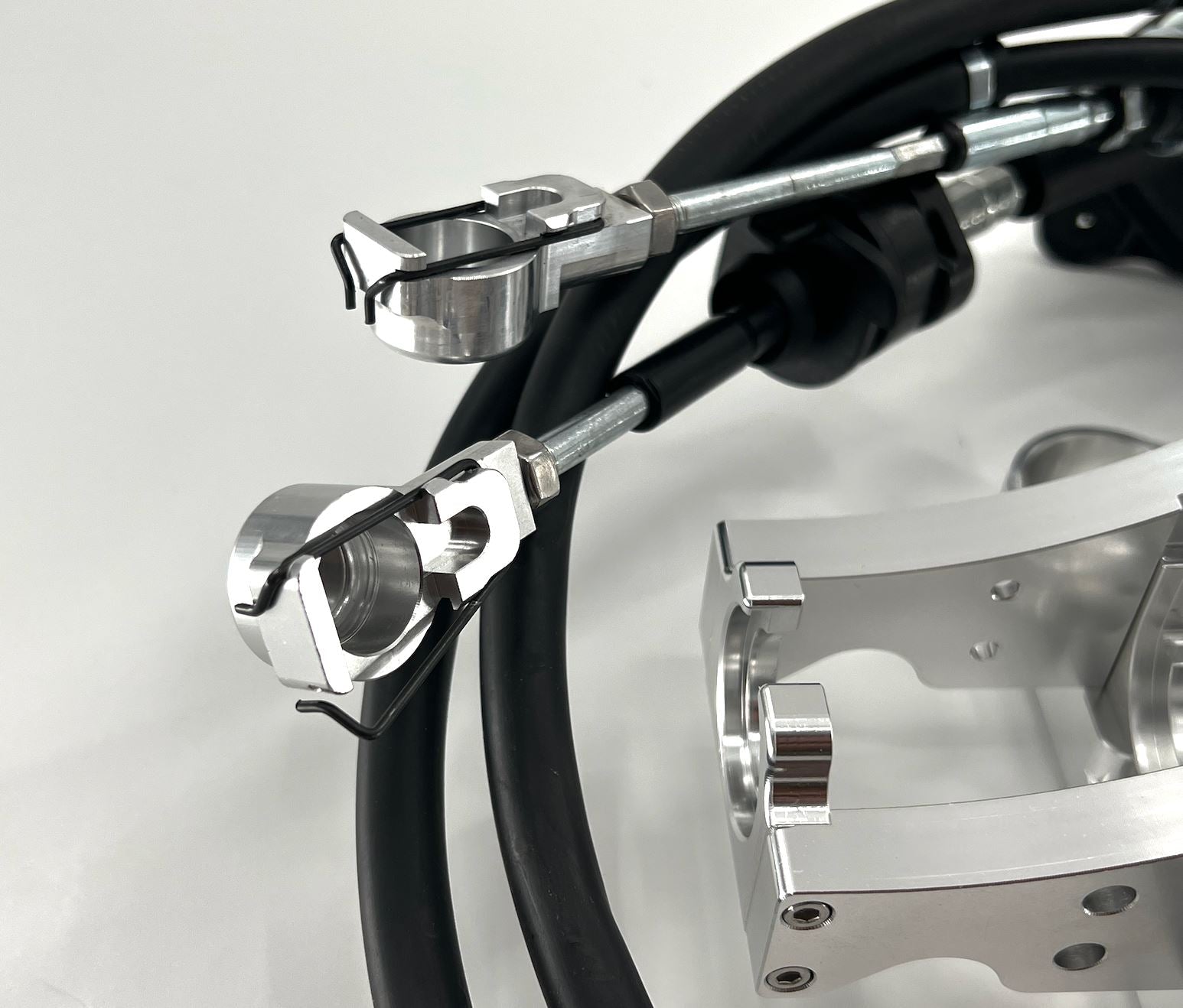 Jack Spania Racing billet shifter base plate with cables kit for TSX, TL, and Accord K Series transmission parts.