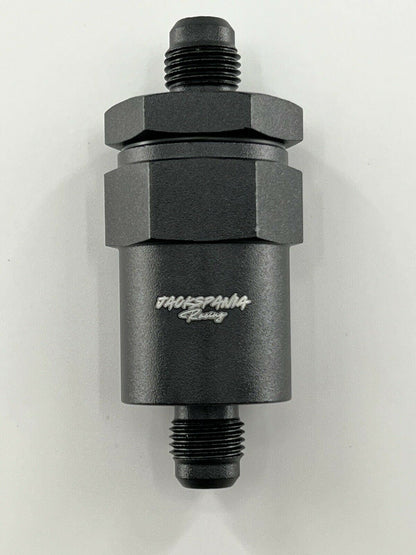 Billet Universal K Swap AN6 30 Micron Black Aluminum Inline Fuel Filter E85 USA - Jack Spania Racing