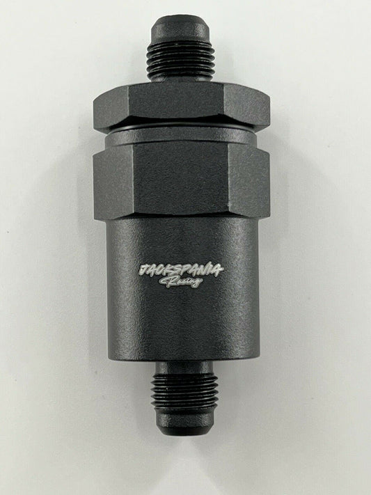 Billet Universal K Swap AN6 30 Micron Black Aluminum Inline Fuel Filter E85 USA - Jack Spania Racing
