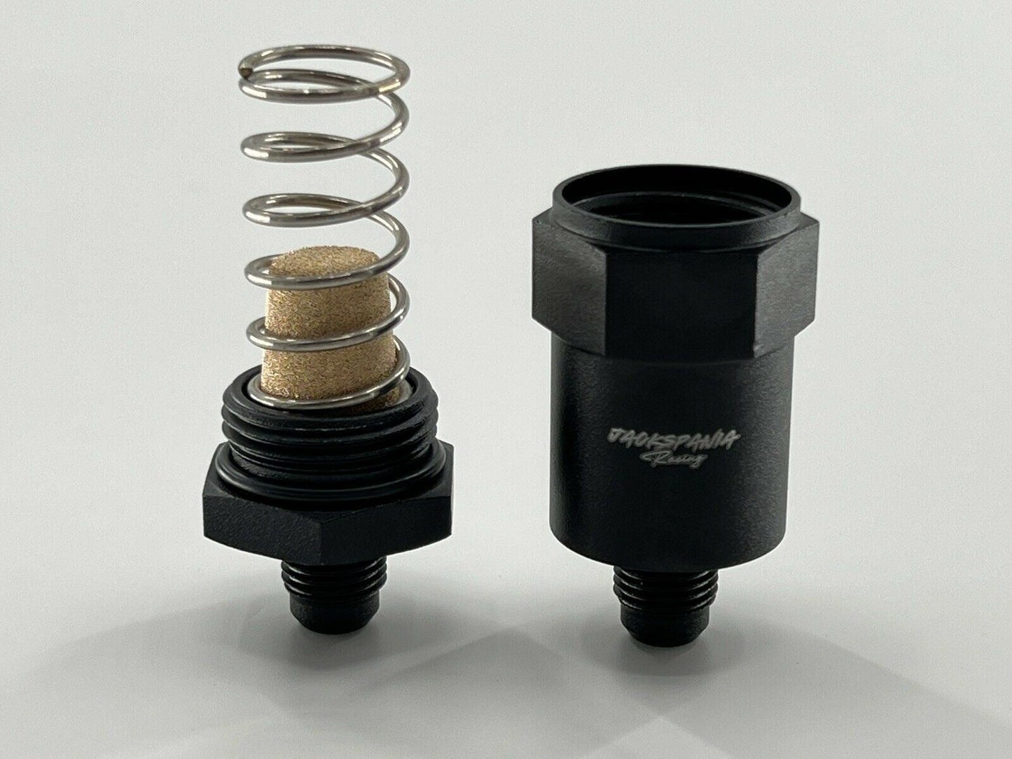 Billet Universal K Swap AN6 30 Micron Black Aluminum Inline Fuel Filter E85 USA - Jack Spania Racing