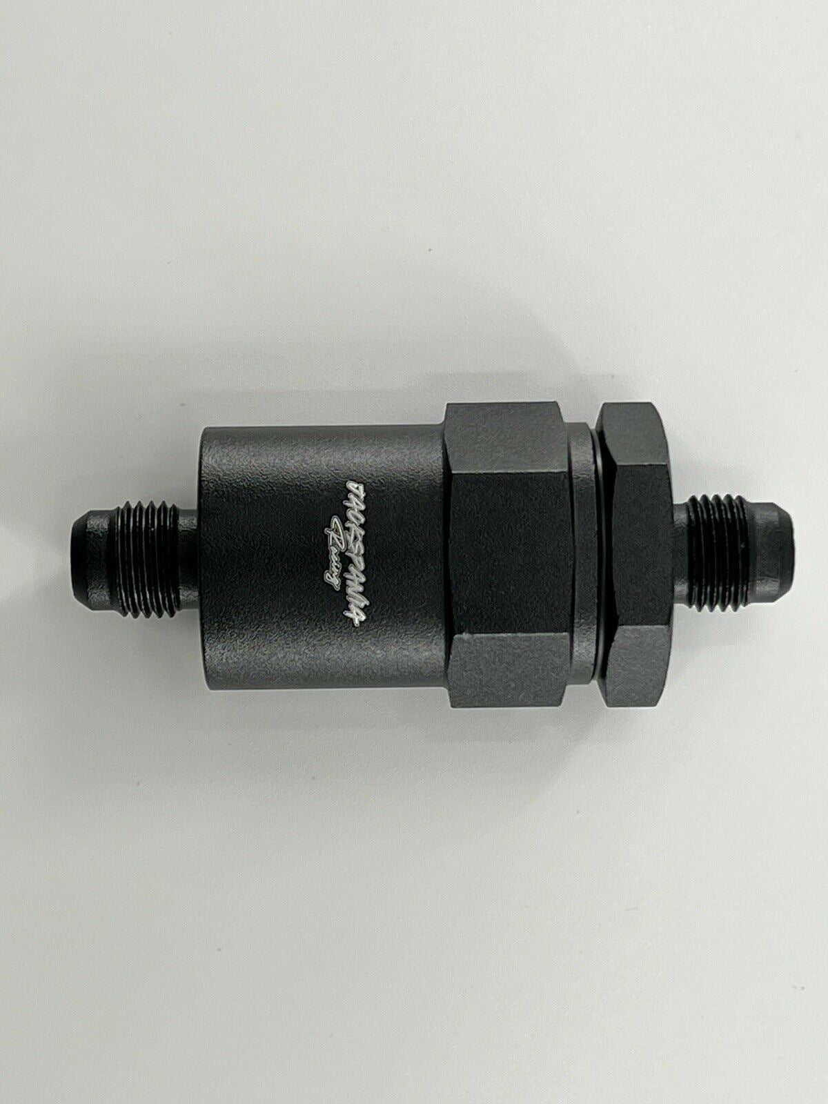 Billet Universal K Swap AN6 30 Micron Black Aluminum Inline Fuel Filter E85 USA - Jack Spania Racing