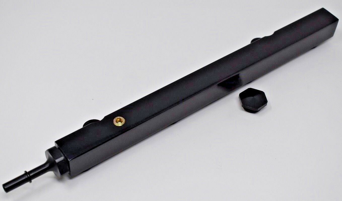 High flow K series fuel rail for Honda Acura K20 K24 engines, Jack Spania Racing engine parts on a clean engine bay.