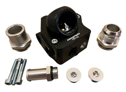 K20 K24 K Series Direct Water Pump Mount V2 Swivel Neck Thermostat Housing 16AN