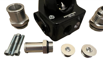 K20 K24 K Series Direct Water Pump Mount V2 Swivel Neck Thermostat Housing 16AN