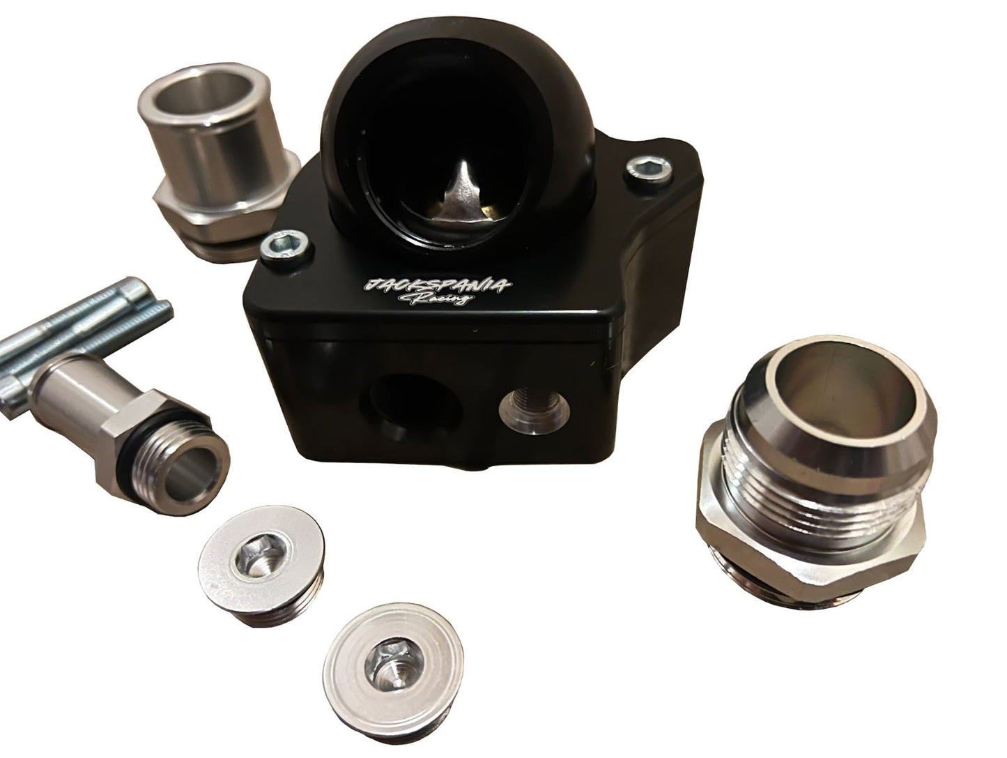 K20 K24 K Series Direct Water Pump Mount V2 Swivel Neck Thermostat Housing 16AN