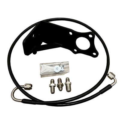 Hydro clutch line pedal conversion bracket for B16A and B18C engines on Honda EF CRX B Series by Jack Spania Racing