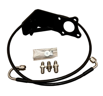 Hydro clutch line pedal conversion bracket for B16A, B18C, B16, and B18 engines in EF CRX B Series by Jack Spania Racing.