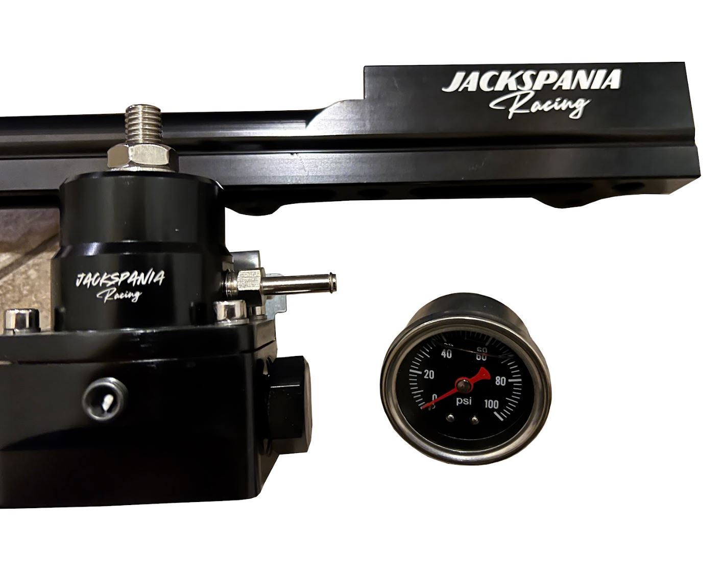 Fuel pressure regulator gauge rail for Honda Acura B D Series engines, designed for Civic and engine performance.