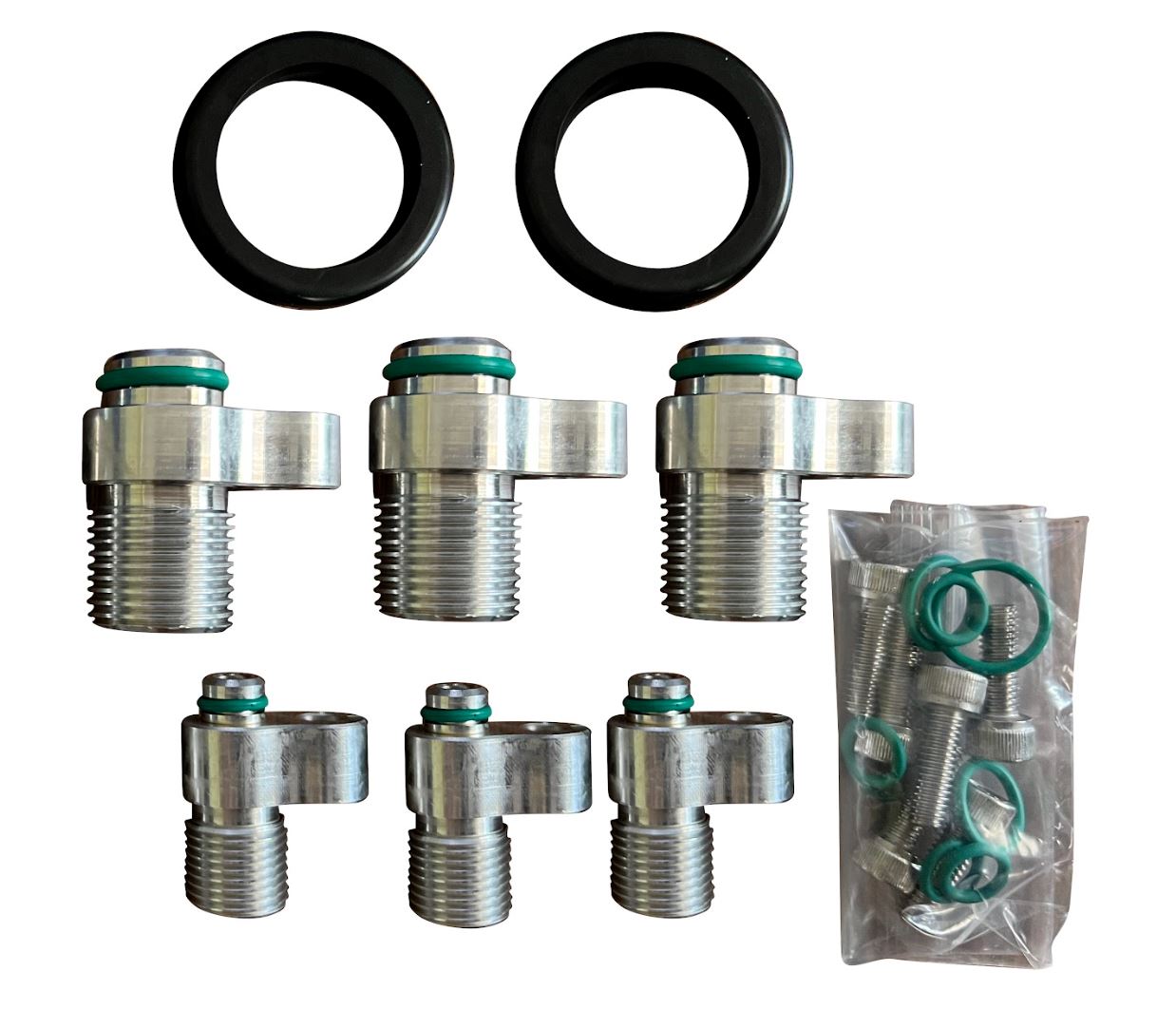 Honda Civic Si EK EG B Series AC fittings adapter line for air conditioning, engine parts by Jack Spania Racing