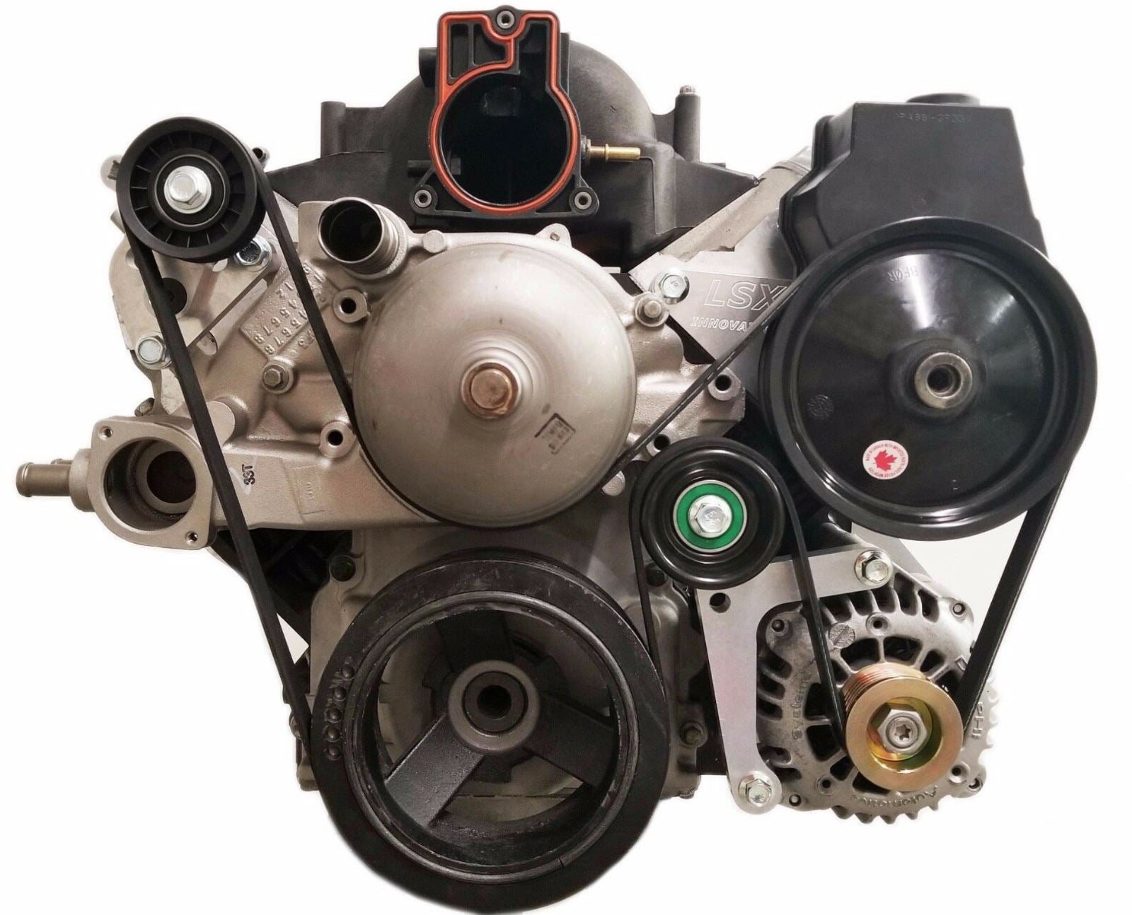 Low mount LS truck alternator bracket by Jack Spania Racing for LSX, LS1, LS2, LS3, and 5.3L/6.0L engine applications.
