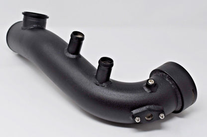 BMW N54 charge pipe kit with 50mm blow-off valve, installed in engine bay of E90 335i, E92 135i, by Jack Spania Racing.
