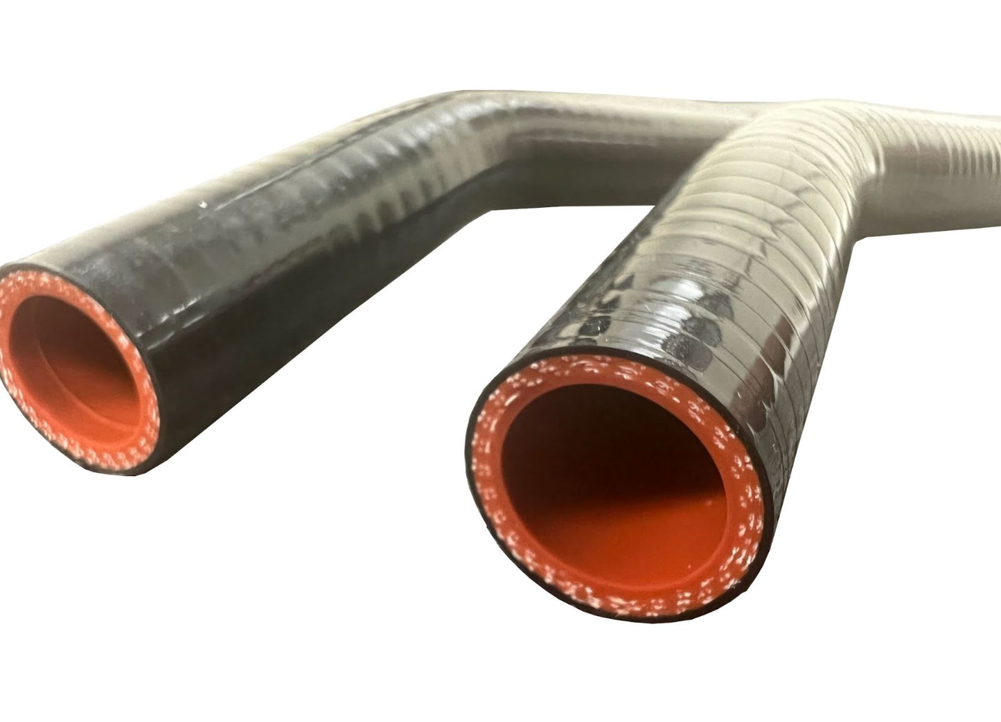 Silicone pre-fit heater hoses for K20 K20Z1 engine swap on Honda Civic Si CRX, by Jack Spania Racing, with black hoses and fittings