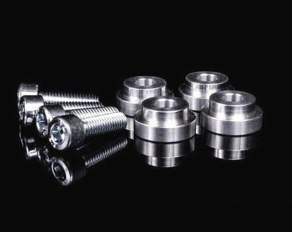 Solid aluminum shifter box plate base bushings for 2006-2011 Honda Civic Si 8th Gen manual transmission by Jack Spania Racing.