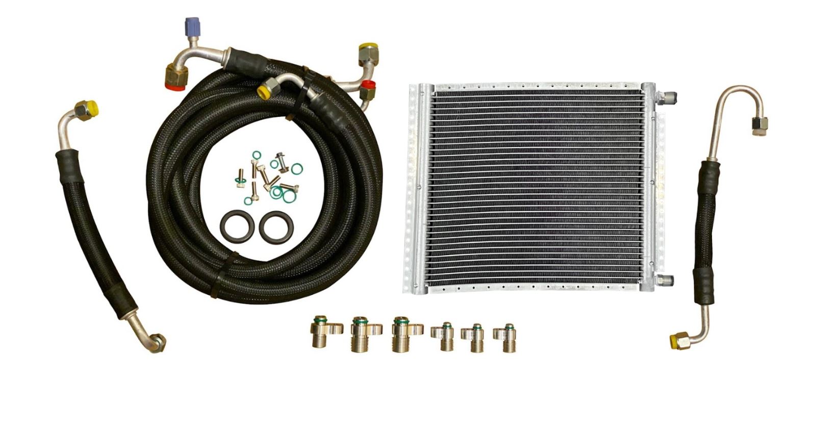 Jack Spania Racing D Series AC Line Tuck Kit installed in a Honda Civic Si or Acura Integra DC2 engine bay showing engine components