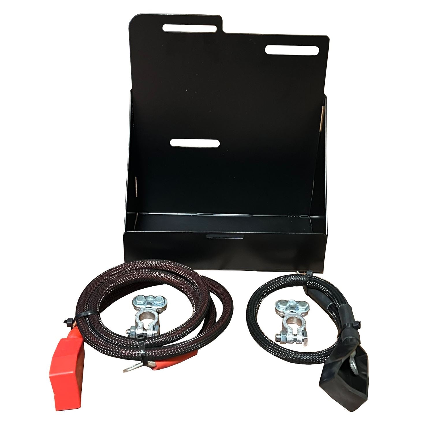 Jack Spania Racing Acura DC5 RSX battery tuck relocation kit installed in front passenger side bumper of 2002-2006 Type S EP3 engine bay.