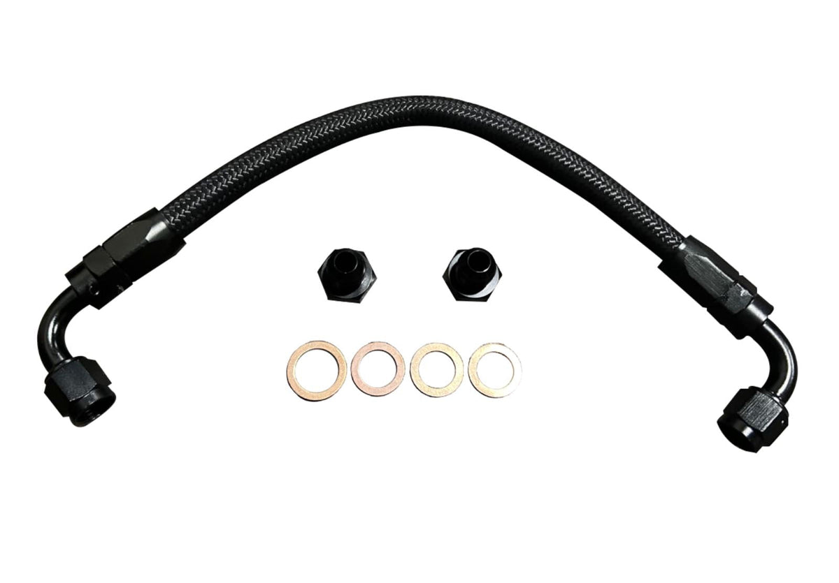 Braided loop hose for power steering block delete line on Acura Honda RSX Type S DC5 EG EK, Jack Spania Racing suspension part