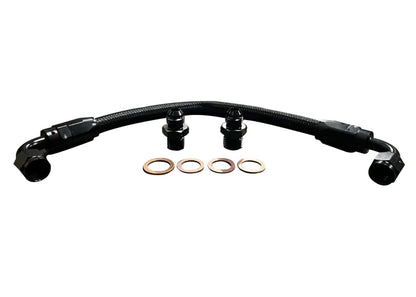 Braided Loop Hose for Power Steering Block Delete Line, compatible with Acura Honda RSX Type S DC5 EG EK, Jack Spania Racing suspension part