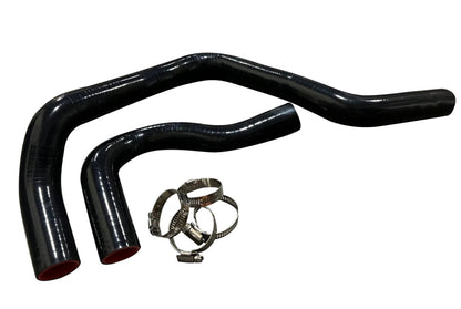 Jack Spania Racing B Series coolant radiator hose kit installed in a 1994-2001 Acura Integra GS-R GSR B18C1 engine, showing hoses and connections.