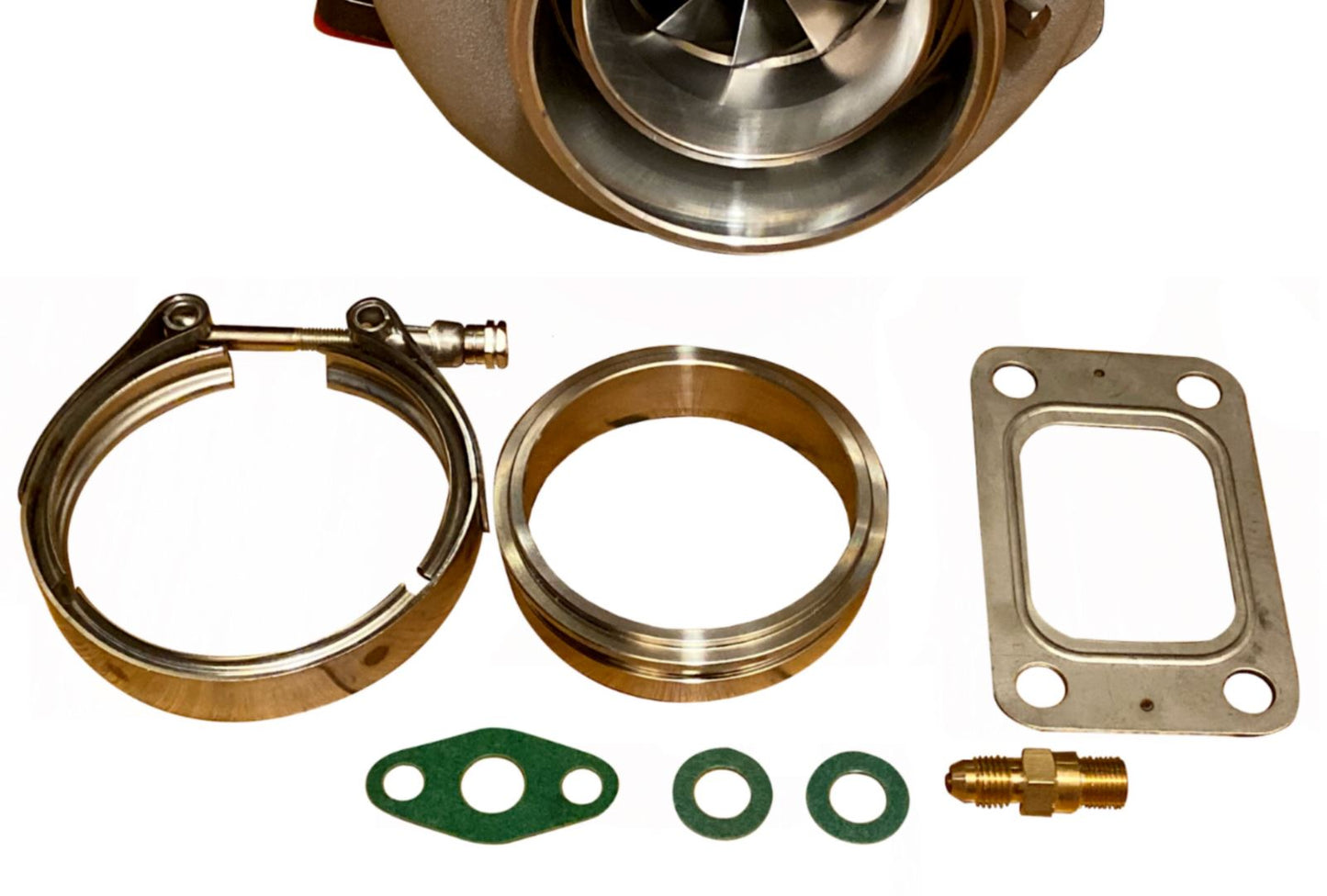 GT35 GTX3582 Billet Wheel Turbo .83 AR V-band Turbine Housing Anti-Surge Inlet - Jack Spania Racing