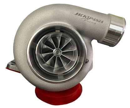 Jack Spania Racing GT3584RS billet wheel turbo with .82 A/R T3/T4 V-band turbine housing, anti-surge design, engine part.