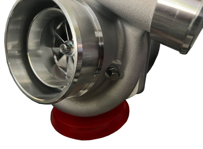 Jack Spania Racing GT3584RS billet wheel turbo with T3/T4 V-band turbine housing and anti-surge flat design.
