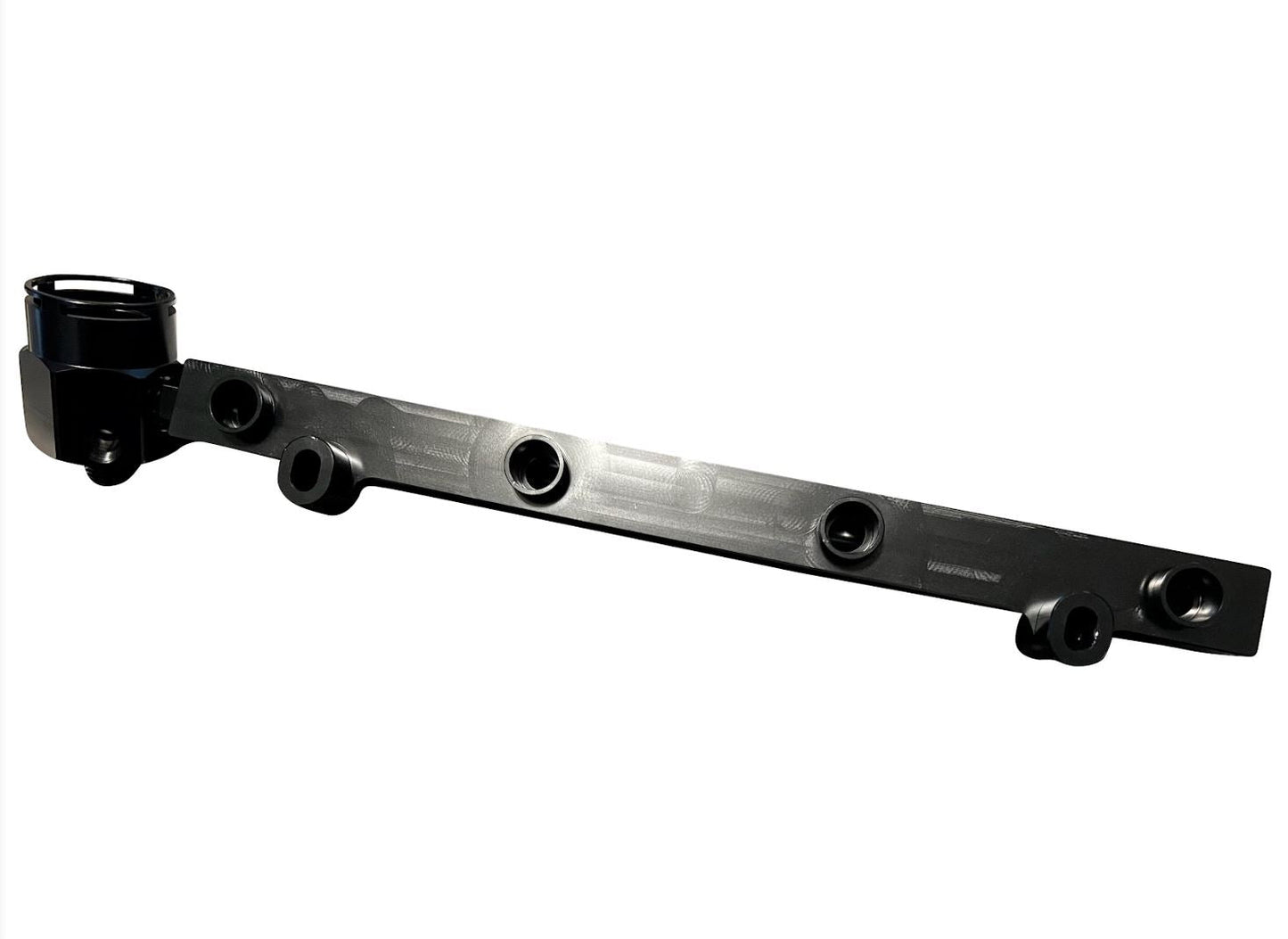 Billet aluminum high flow fuel rail upgrade kit for VW Audi 1.8T engine, compatible with Golf A4, by Jack Spania Racing.