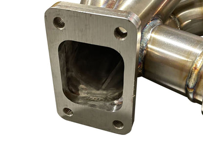 Jack Spania Racing K Series Sidewinder Manifold for K20, K24, T3 turbo, compatible with Civic, Integra, RSX, and Si models.