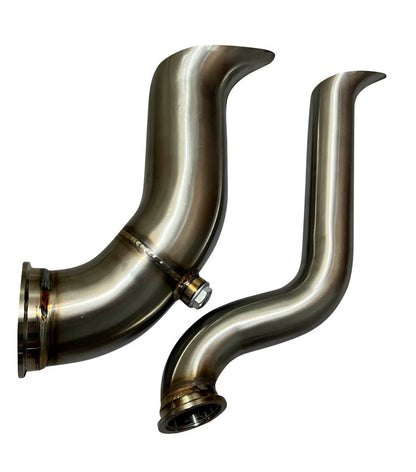 Jack Spania Racing B Series Turbo Kit ceramic coated top mount manifold up pipe with 44mm T3 flange and 6262 or 3582 turbo.