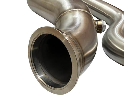 Jack Spania Racing B Series Turbo Kit ceramic coated top mount manifold with T3 44mm up pipe and 6262/3582 turbo.