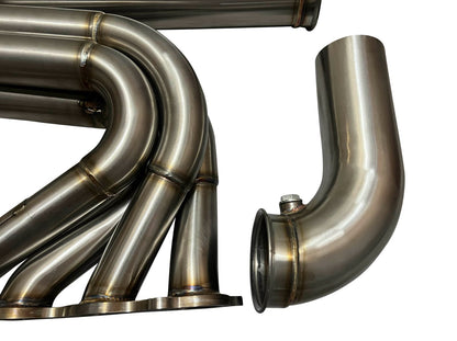 Jack Spania Racing K Series K20 K24 non-lean hood exit 4-1 megaphone race header for Honda Civic EG EK DC2 engines.