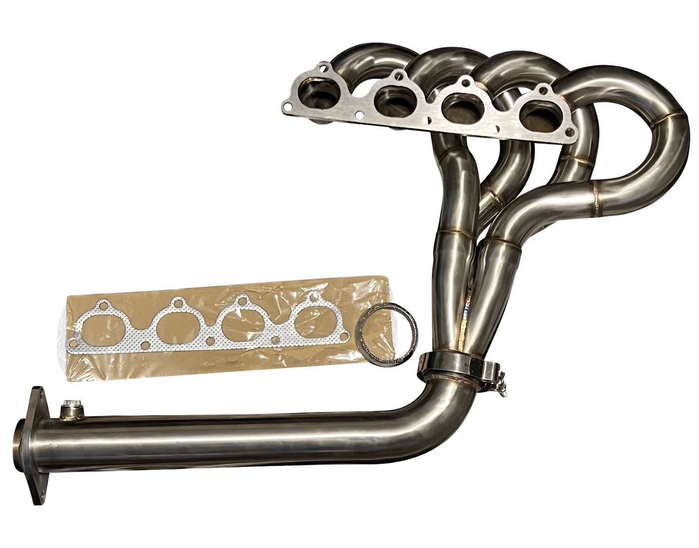 Jack Spania Racing B Series Ramhorn 4-1 header for Honda B16 B18 B20 engines on Civic and Integra DC2 models.