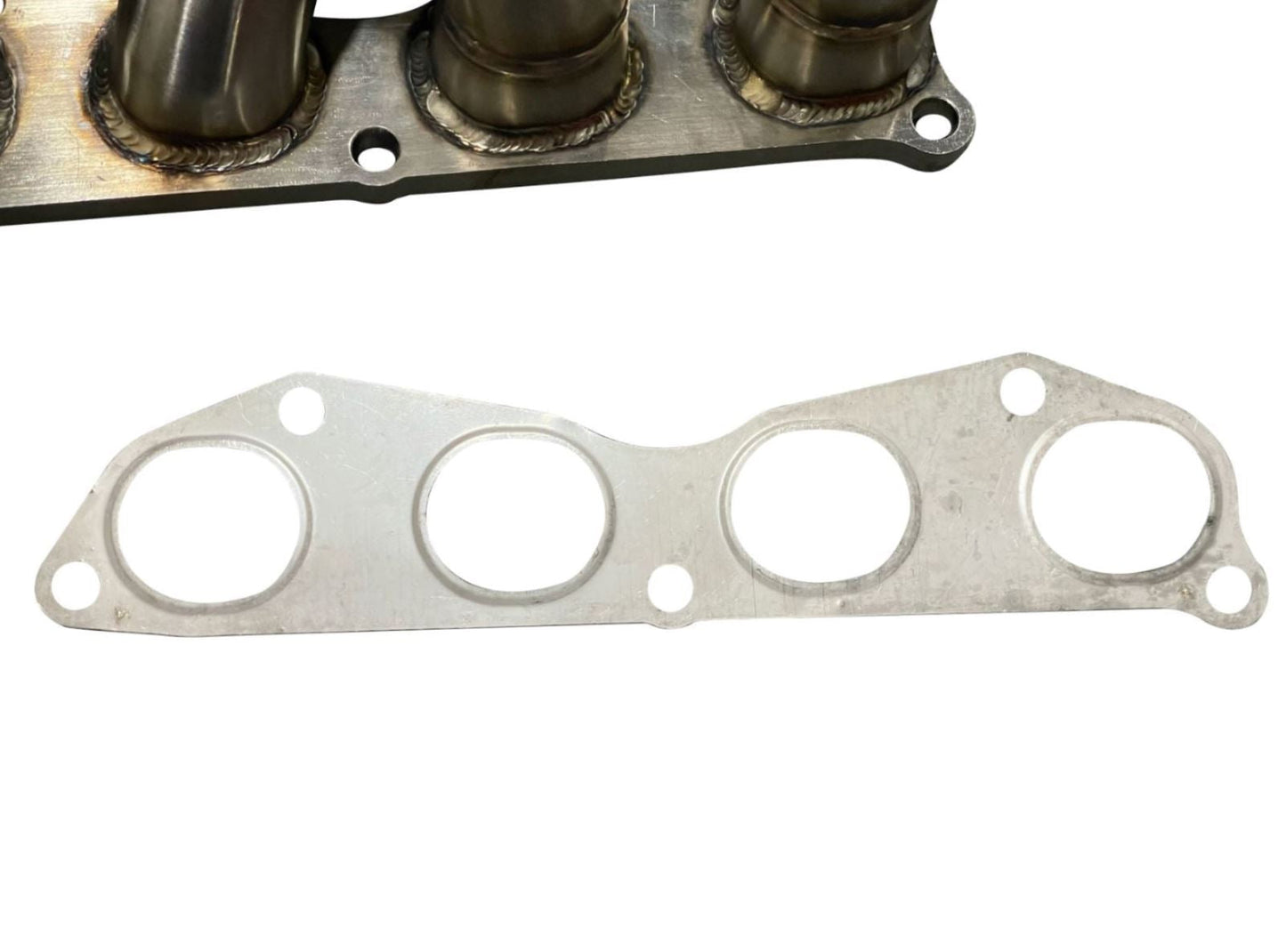 Jack Spania Racing K Series Sidewinder manifold for K20, K24 engines with T3/T4 turbo, fits Honda Civic, Integra, CRX, and EG/EK models.
